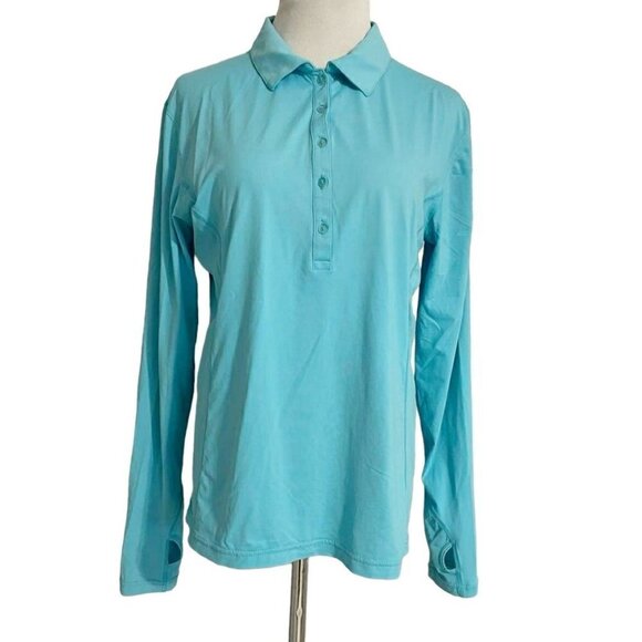 BloqUV Size Large Long Sleeve Collared Shirt Sun Protectant - Picture 1 of 5